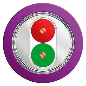 CABLE COMUNICACION P/ENCODER BUS 2 HILOS APANTALLADO VIOLETA PROFIBUS 6XV18300ET20