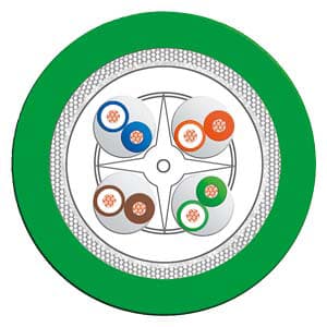 CABLE COMUNICACION 4X2 24AWG APANTALLADO 20MTS VERDE CAT6A 6XV18782B