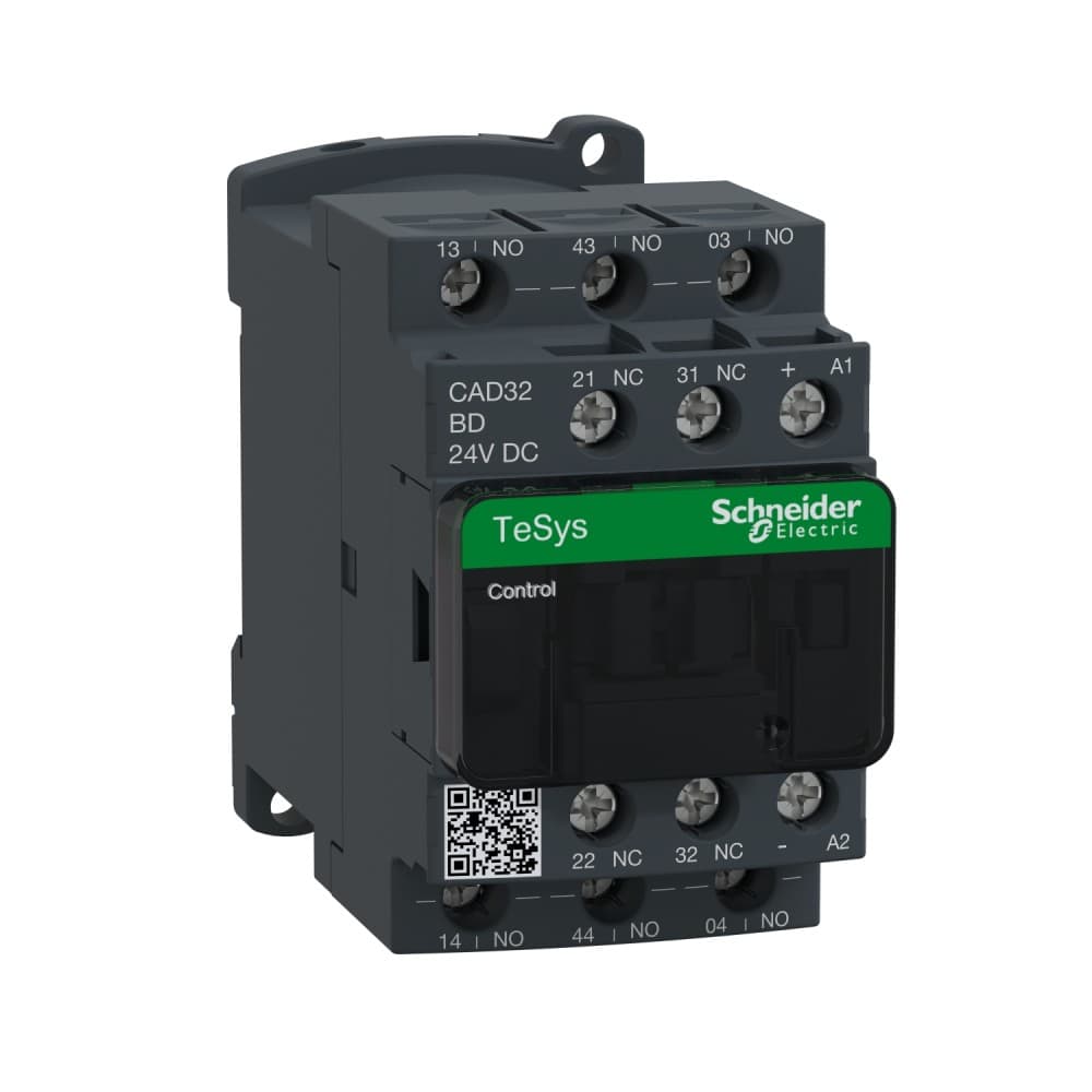 CONTACTOR AUXILIAR 10A 24VDC 3NA+2NC TESYS CAD32BD
