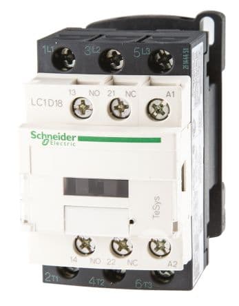 CONTACTOR POTENCIA MAGNETICO 3P 18A AC3 24VDC 1NA+1NC TESYS LC1D18BL