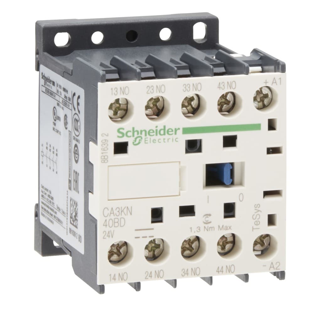 CONTACTOR AUXILIAR 10A 24VDC 4NA TESYS CA3KN40BD