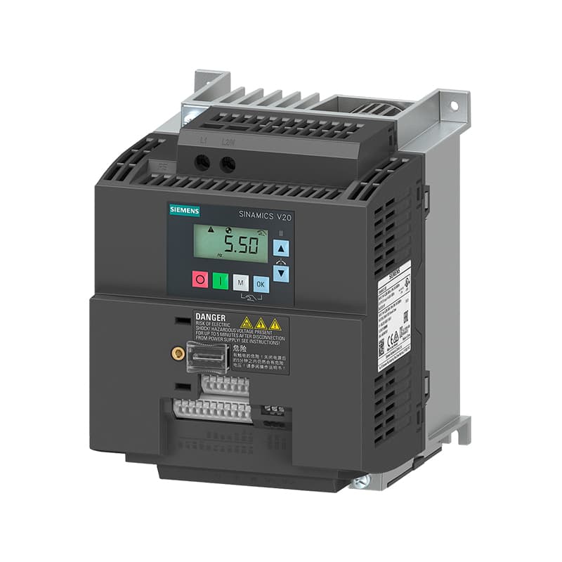 VARIADOR TRIFASICO 0.75HP/0.55KW 380-480VAC 1.7A IP20 SINAMICS V20 6SL32105BE155CV0