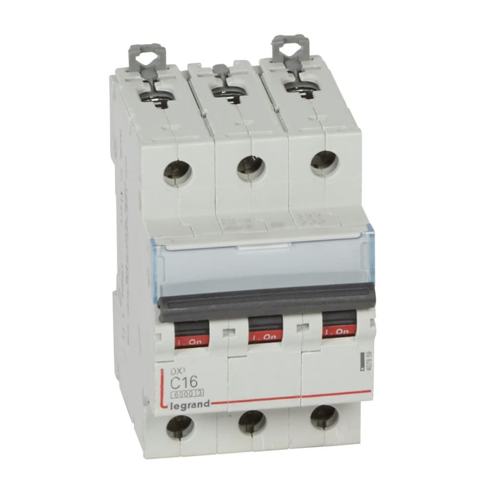 INTERRUPTOR AUT TERMOMAG P/RIEL 3P 16A 230/400VAC 25/10KA DX3-6000 407859