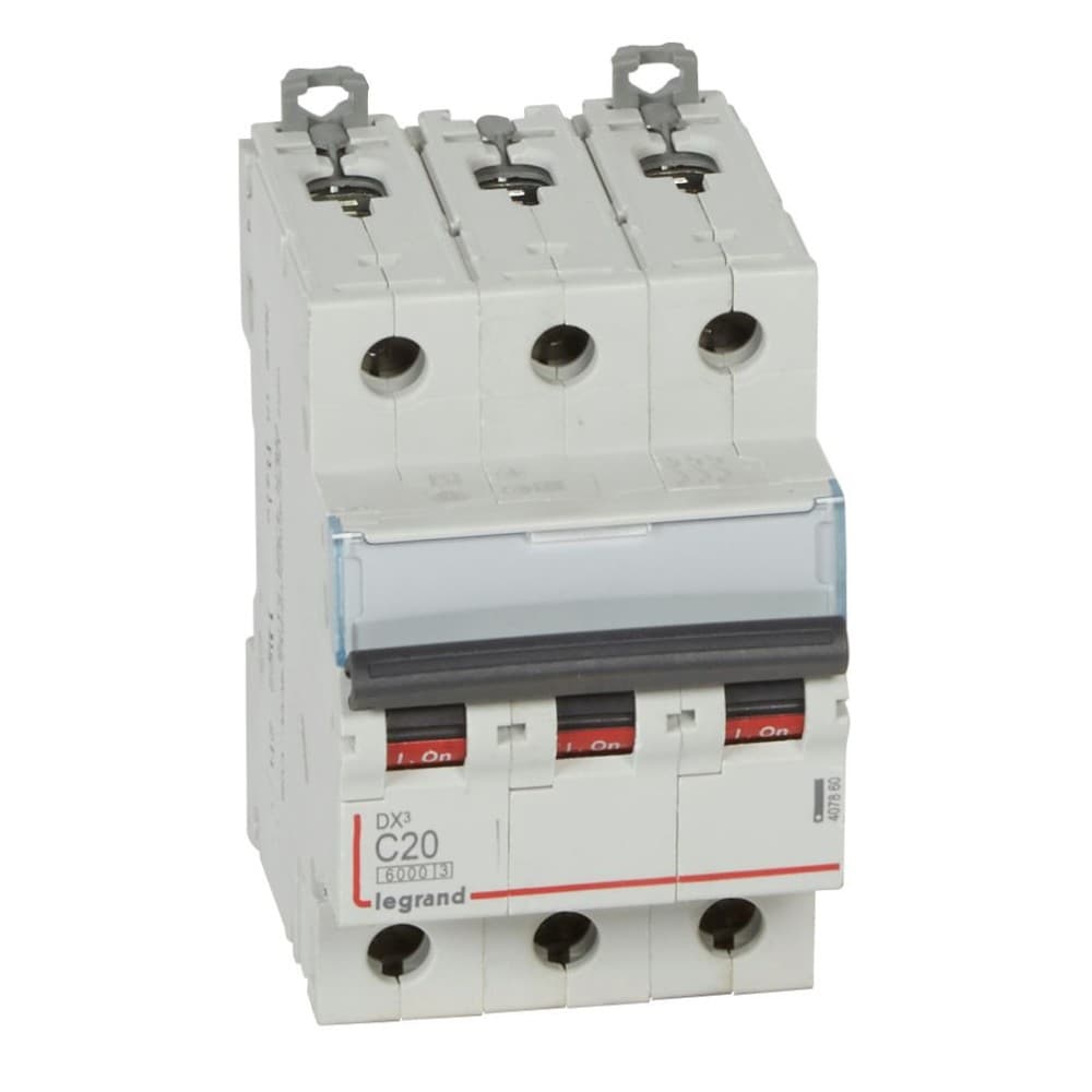 INTERRUPTOR AUT TERMOMAG P/RIEL 3P 20A 230/400VAC 25/10KA DX3-6000 407860