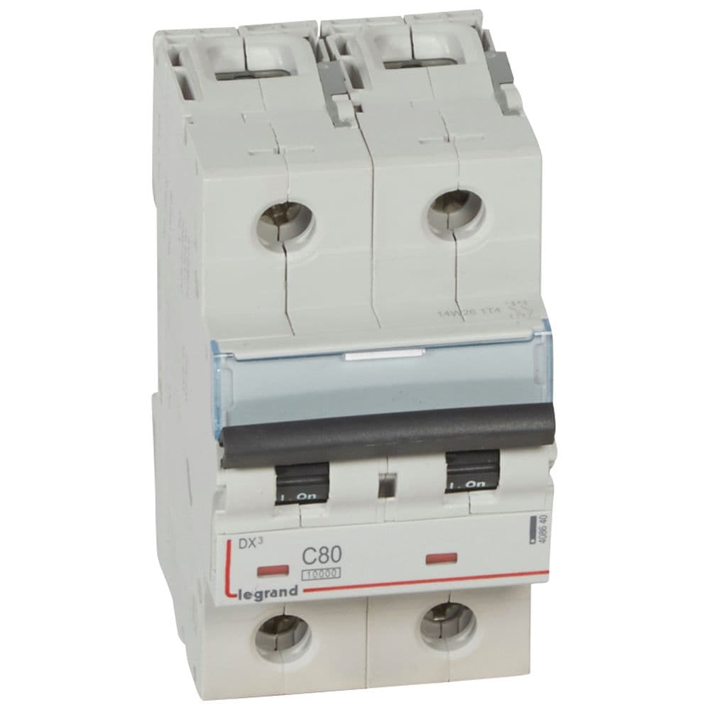 INTERRUPTOR AUT TERMOMAG P/RIEL 2P 80A 230/400VAC 32/16KA DX3-10000 408640