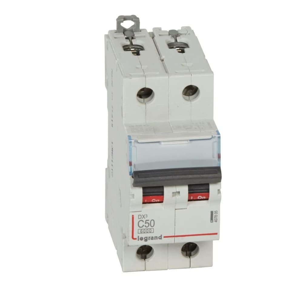 INTERRUPTOR AUT TERMOMAG P/RIEL 2P 50A 230/400VAC 25/10KA DX3-6000 407805