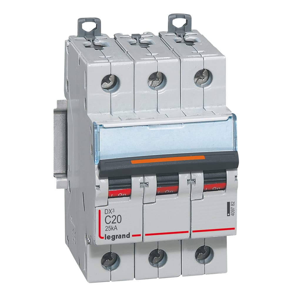 INTERRUPTOR AUT TERMOMAG P/RIEL 3P 20A 400VAC 25KA DX3 409782