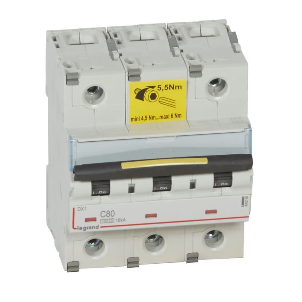INTERRUPTOR AUT TERMOMAG P/RIEL 3P 80A 400VAC 16KA DX3-10000 409280