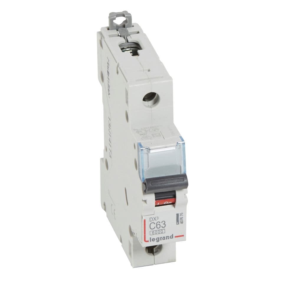 INTERRUPTOR AUT TERMOMAG P/RIEL 1P 63A 230/400VAC 10/6KA DX3-6000 407676