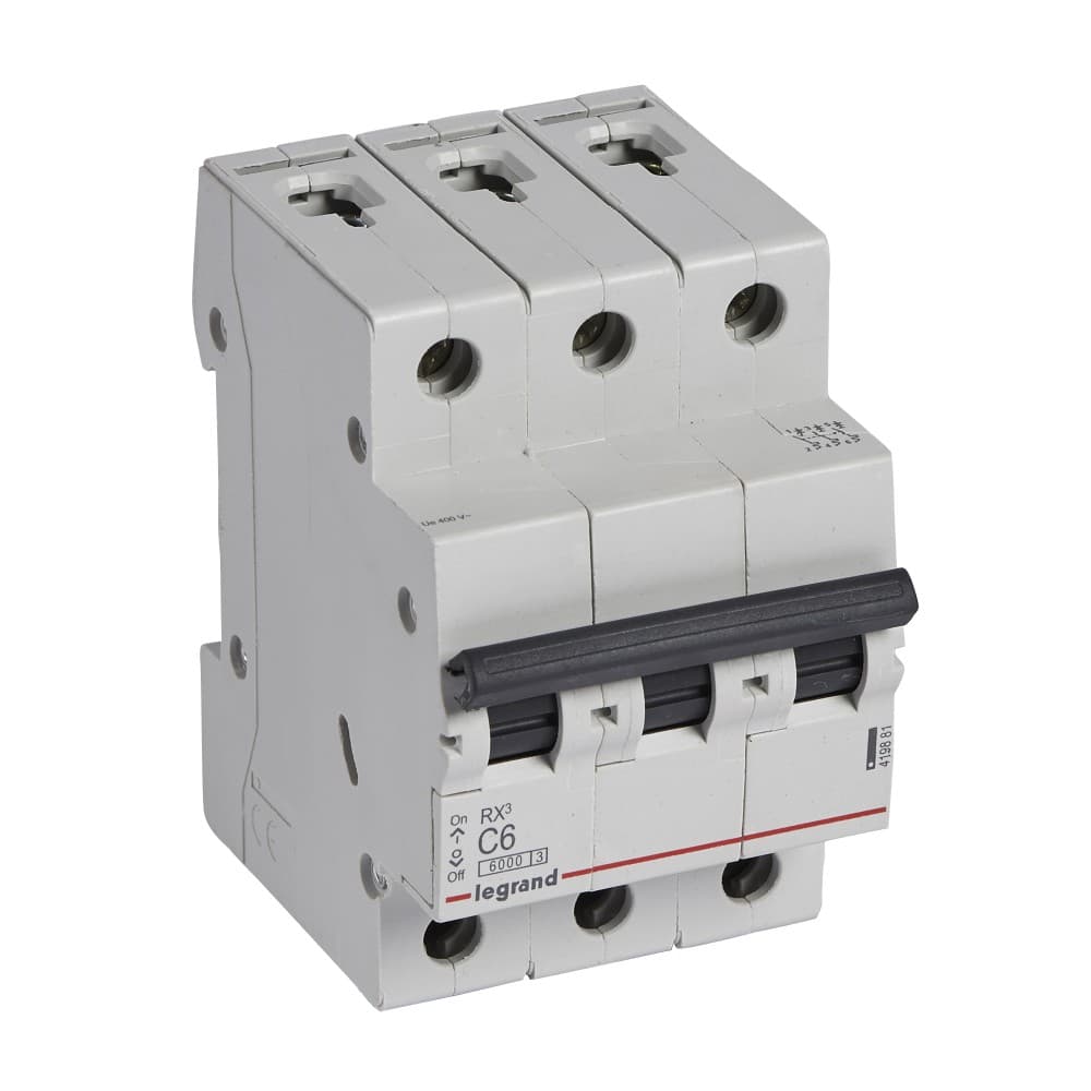 INTERRUPTOR AUT TERMOMAG P/RIEL 3P 6A 230/400VAC 10/6KA RX3 419881