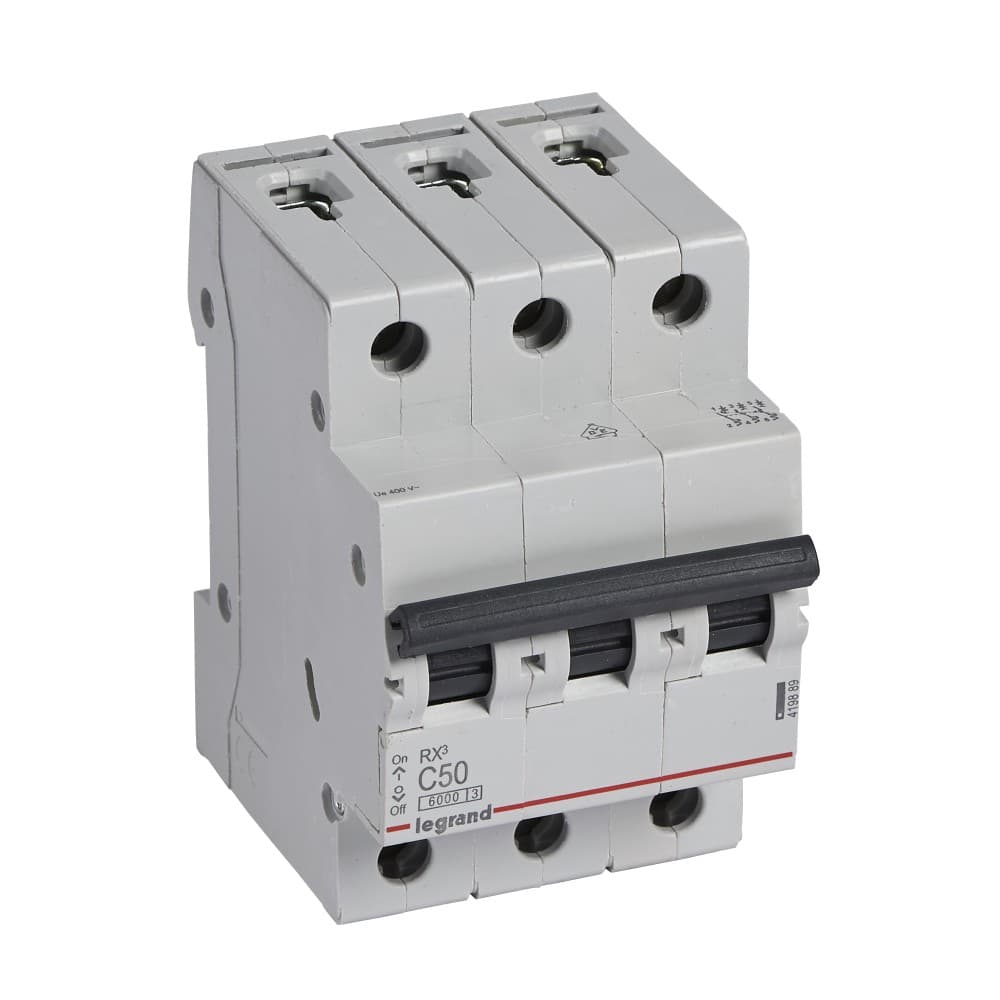 INTERRUPTOR AUT TERMOMAG P/RIEL 3P 50A 230/400VAC 10/6KA RX3 419889