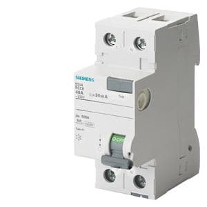 INTERRUPTOR DIFERENCIAL 2P 40A 230VAC 30MA TIPO AC SENTRON 5SV43140