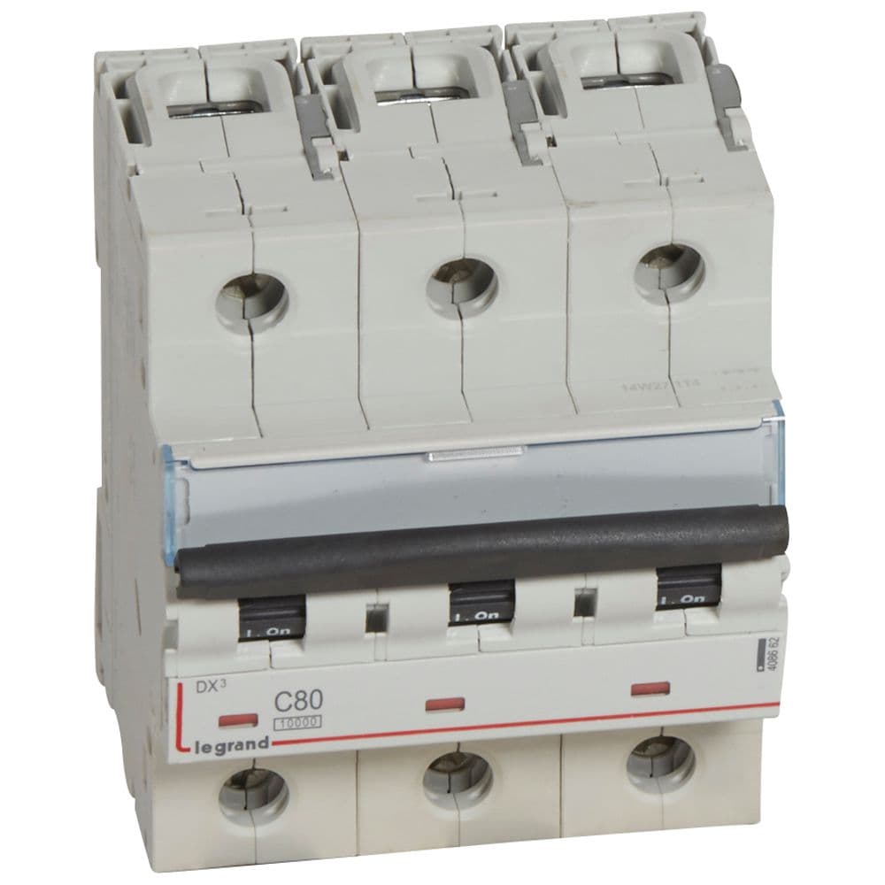 INTERRUPTOR AUT TERMOMAG P/RIEL 3P 80A 230/400VAC 32/16KA DX3-10000 408662