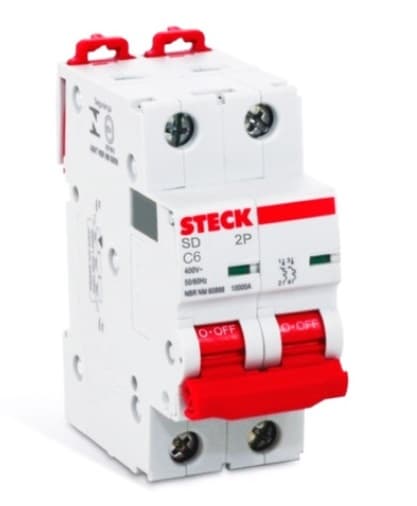 INTERRUPTOR AUT TERMOMAG P/RIEL 2P 6A 415VAC 10KA SDA62C06