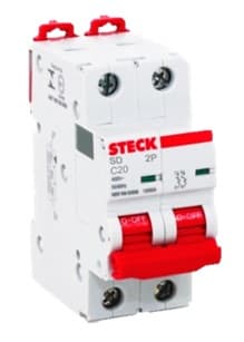 INTERRUPTOR AUT TERMOMAG P/RIEL 2P 20A 415VAC 10KA SDA62C20