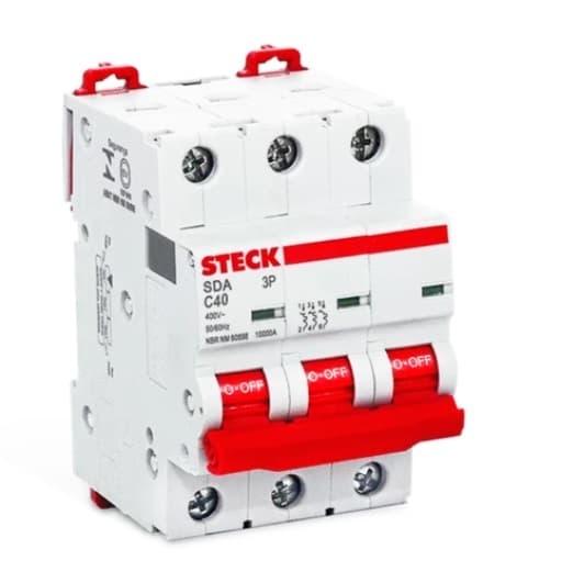 INTERRUPTOR AUT TERMOMAG P/RIEL 3P 40A 415VAC 10KA  SDA63C40