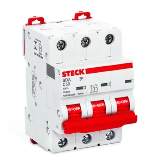 INTERRUPTOR AUT TERMOMAG P/RIEL 3P 50A 415VAC 10KA SDA63C50