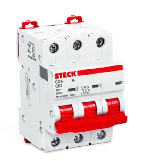 INTERRUPTOR AUT TERMOMAG P/RIEL 3P 63A 415VAC 10KA SDA63C63