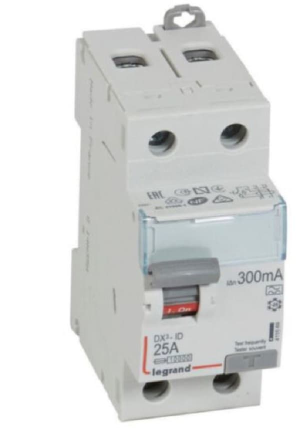 INTERRUPTOR DIFERENCIAL 2P 25A 230VAC 300MA TIPO A DX3 411569