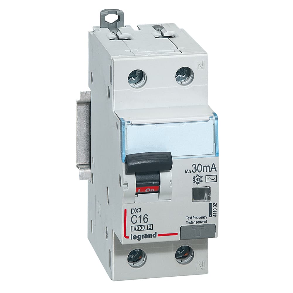 INTERRUPTOR TERMOMAG DIFERENCIAL 1P+N 16A AC 230VAC 10KA 30MA DX3 6000 411002