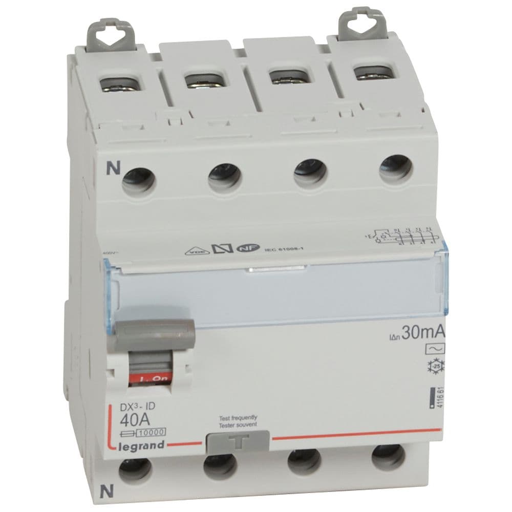 INTERRUPTOR DIFERENCIAL DX3-ID 4x40A 230V 30MA 4MOD. DIN  411661