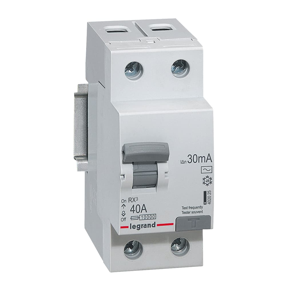 INTERRUPTOR DIFERENCIAL 2P 40A 230VAC 30MA TIPO AC RX3 402025