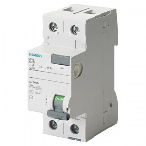 INTERRUPTOR DIFERENCIAL 2P 25A 230VAC 30MA TIPO AC SENTRON 5SV53120