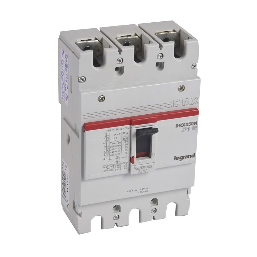 INT. TERMOMAGNETICO DRX FIJO DE 3 POLOS 225A. 25KA 440V 027116