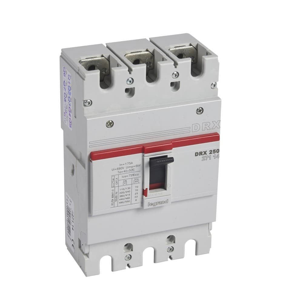 INTERRUPTOR AUT CAJA MOLD 3P FIJO 175A 25KA 415VAC DRX250 027114