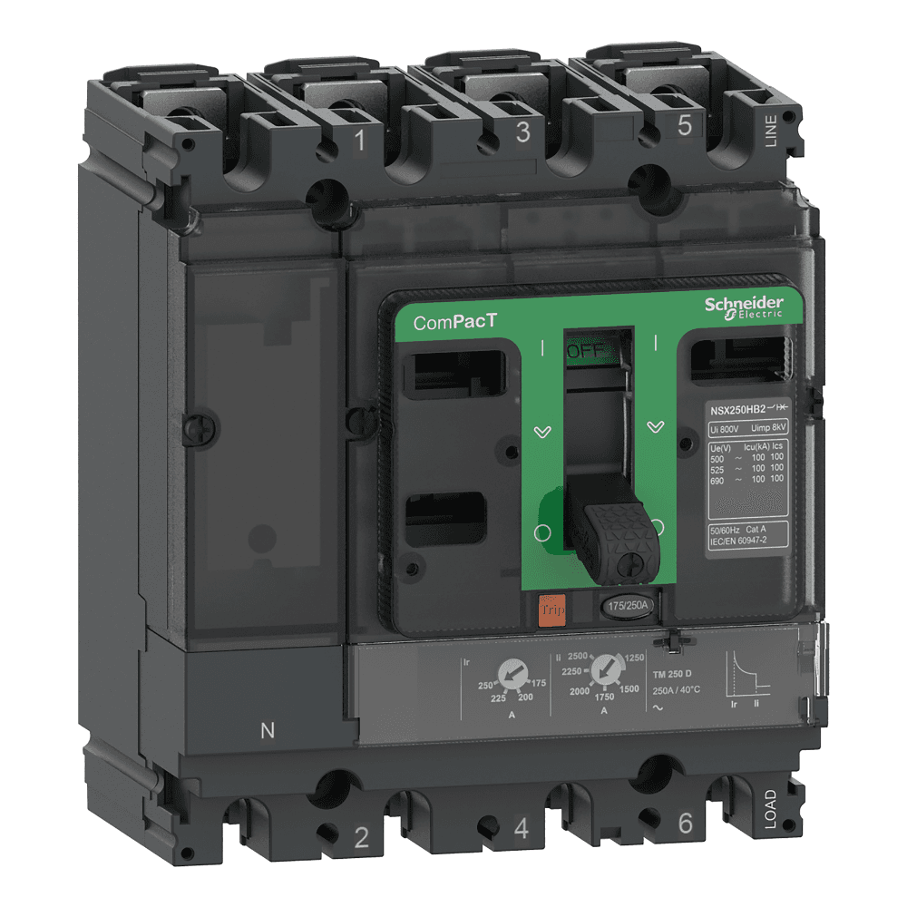 INTERRUPTOR AUT CAJA MOLD 4P REGUL 128-160A 36KA 415VAC NSX160F C16F4TM160 (REEMPLAZA LV430650)