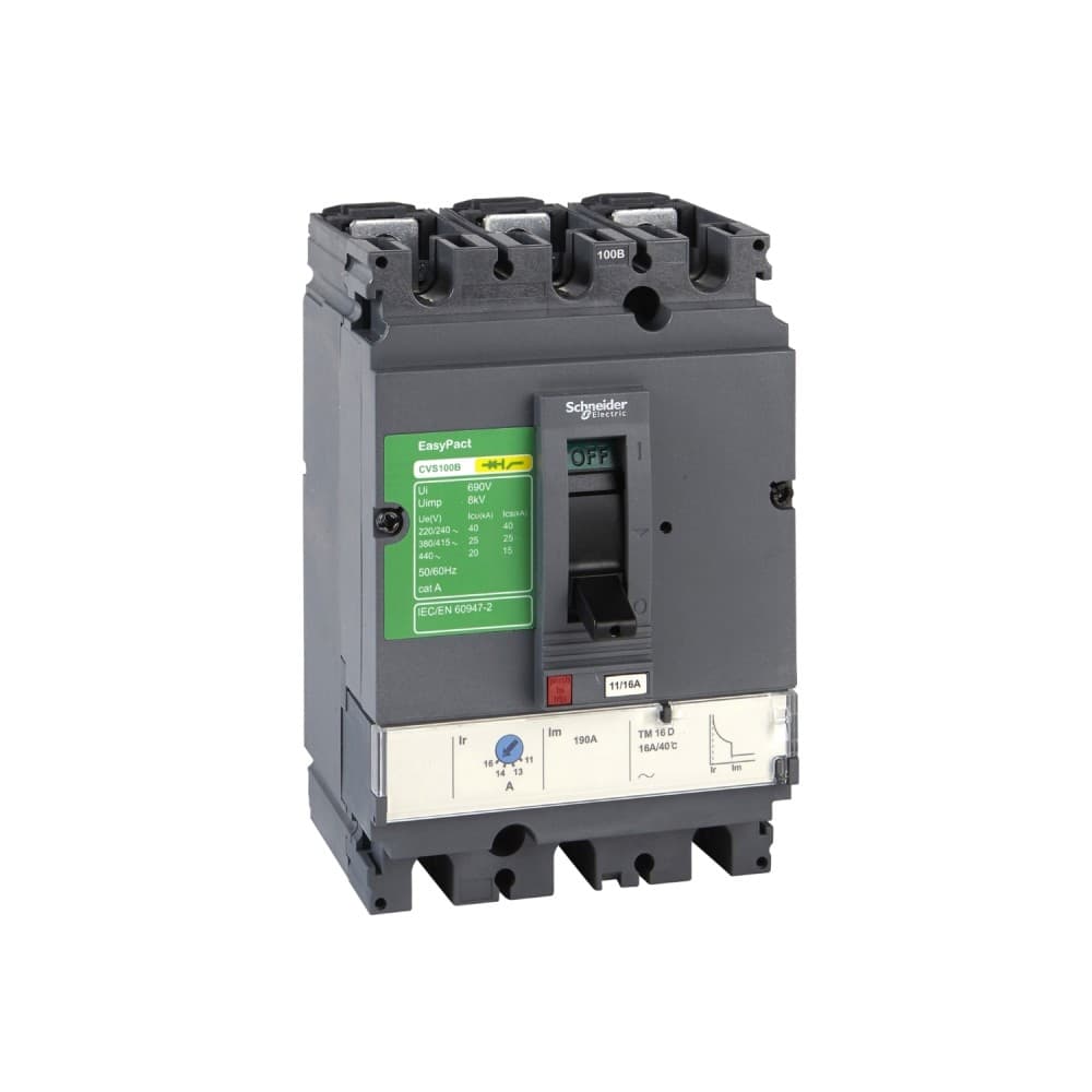INTERRUPTOR AUT CAJA MOLD 3P REGUL 70-100A 36KA 380/415VAC TMD EASYPACT CVS100F LV510337