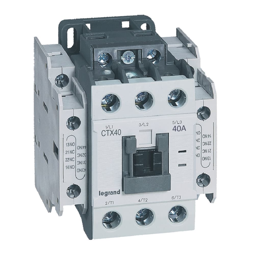 CONTACTOR TRIPOLAR CTX3 DE 40A EQUIPADO CON 2NO+2NC Y BOBINA DE  230V AC - 416136