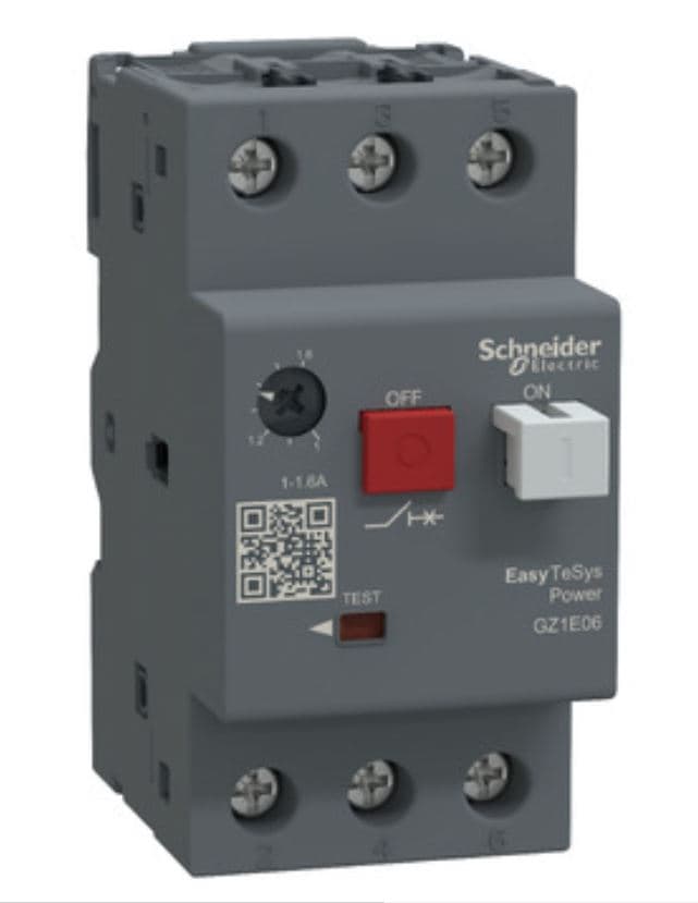 GUARDAMOTOR MAGNETO-TERMICO 3P 1-1.6A 400/415VAC 100KA EASYPACT TVS GZ1E06