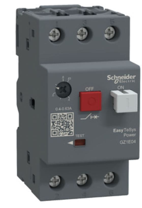 GUARDAMOTOR MAGNETO-TERMICO 3P 0.4-0.63A 400/415VAC 100KA EASYPACT TVS GZ1E04