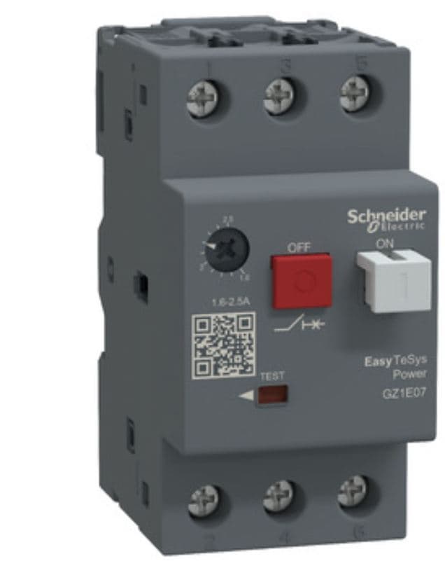 GUARDAMOTOR MAGNETO-TERMICO 3P 1.6-2.5A 400/415VAC 100KA EASYPACT TVS GZ1E07