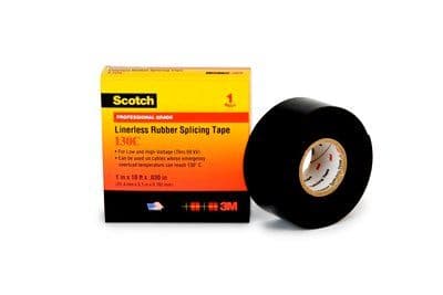 CINTA ADHESIVA SCOTCH 130-C GOMA NEGRO 1 1/2"X 9.15MTS