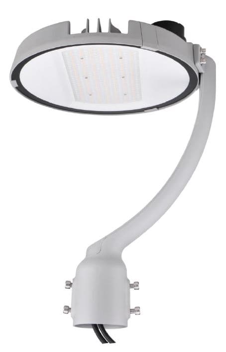 LUMINARIA LED ALUMB PUBLICO ORNAMENTAL 75W 100-277V 4000K 10500LM IP66 P/POSTE CURVA T5