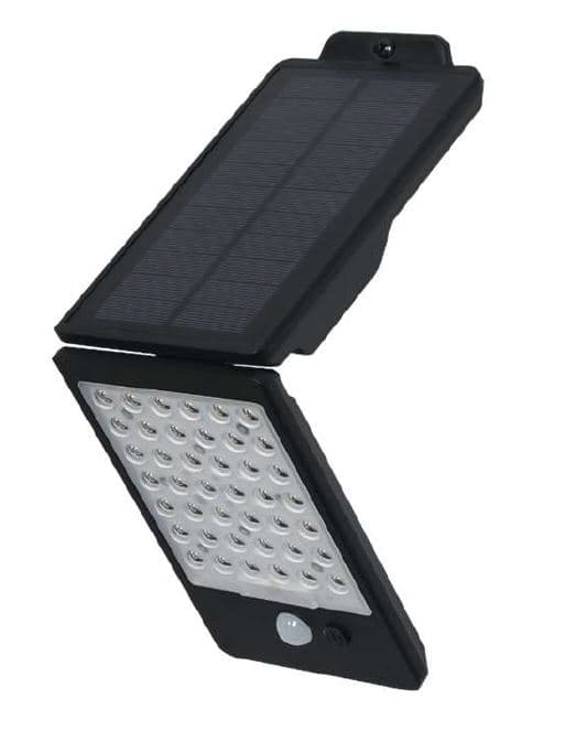 LUMINARIA LED REFLECTOR SOLAR 7W 6500K IP65 NEGRO C/SENSOR IR WALL LIGHT