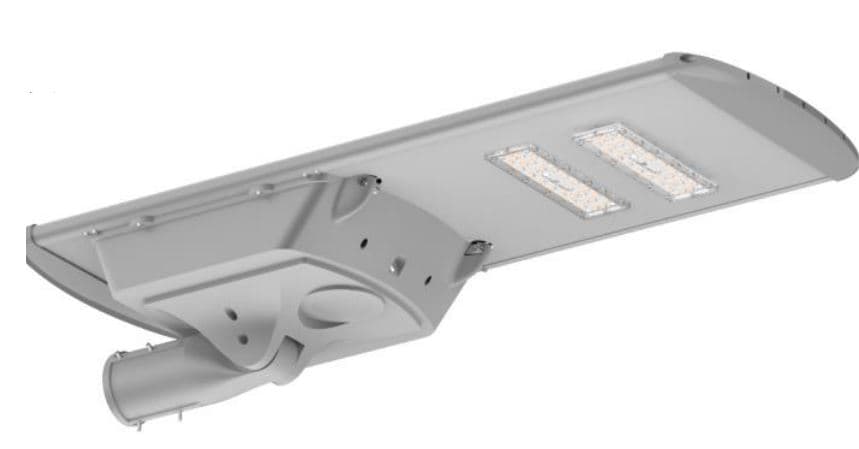 LUMINARIA LED ALUMB PUBLICO SOLAR 60W 12.8VDC 4000K 11100LM IP66 P/POSTE STREETLIGHT