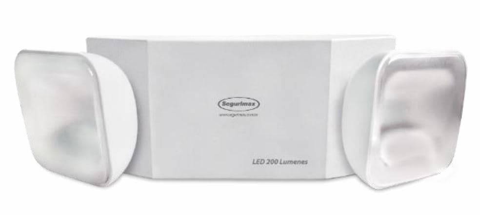 LUMINARIA EMERGENCIA LED 2 FAROS 2.4W 110-240V 200LM 3H IP20 12 LEDS