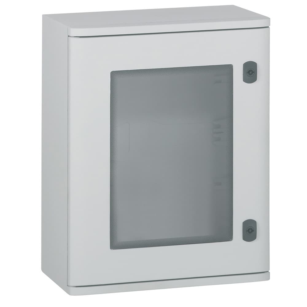 TABLERO MURAL POLIESTER GRIS IP66 400X 300X 206MM C/PUERTA TRANSP MARINA 036271