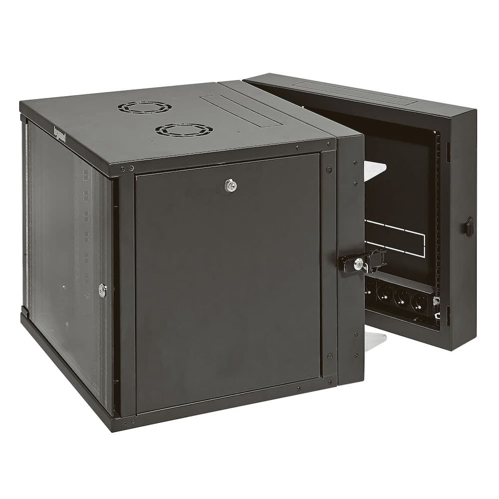 GABINETE DE PARED 19" FIJO 9U 600X610MM PIVOTANTE LINKEO