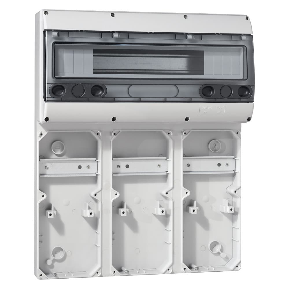 CAJA COMBINADA ADOSABLE 18 MOD 16A GRIS IP-66 C/VENTANA 057704