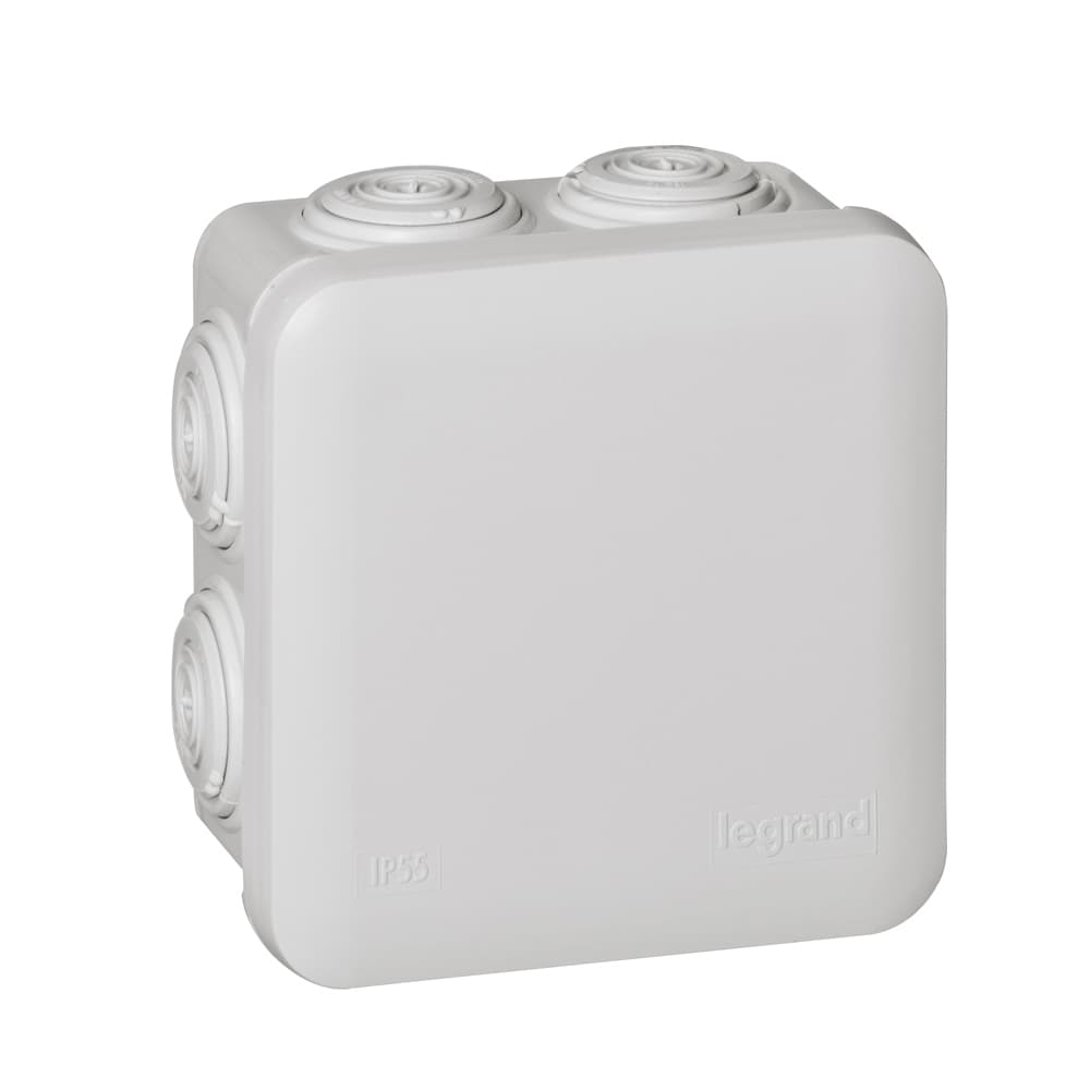 CAJA DERIVACION ADOS 80X80X45MM IP55 7 CONOS C/TAPA PLEXO 92012