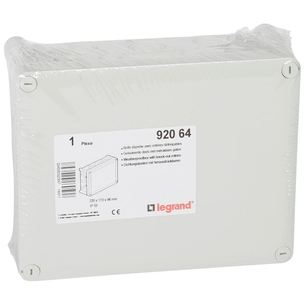 CAJA DERIVACION ADOS 220X170X86MM IP55 C/TAPA PLEXO 92064