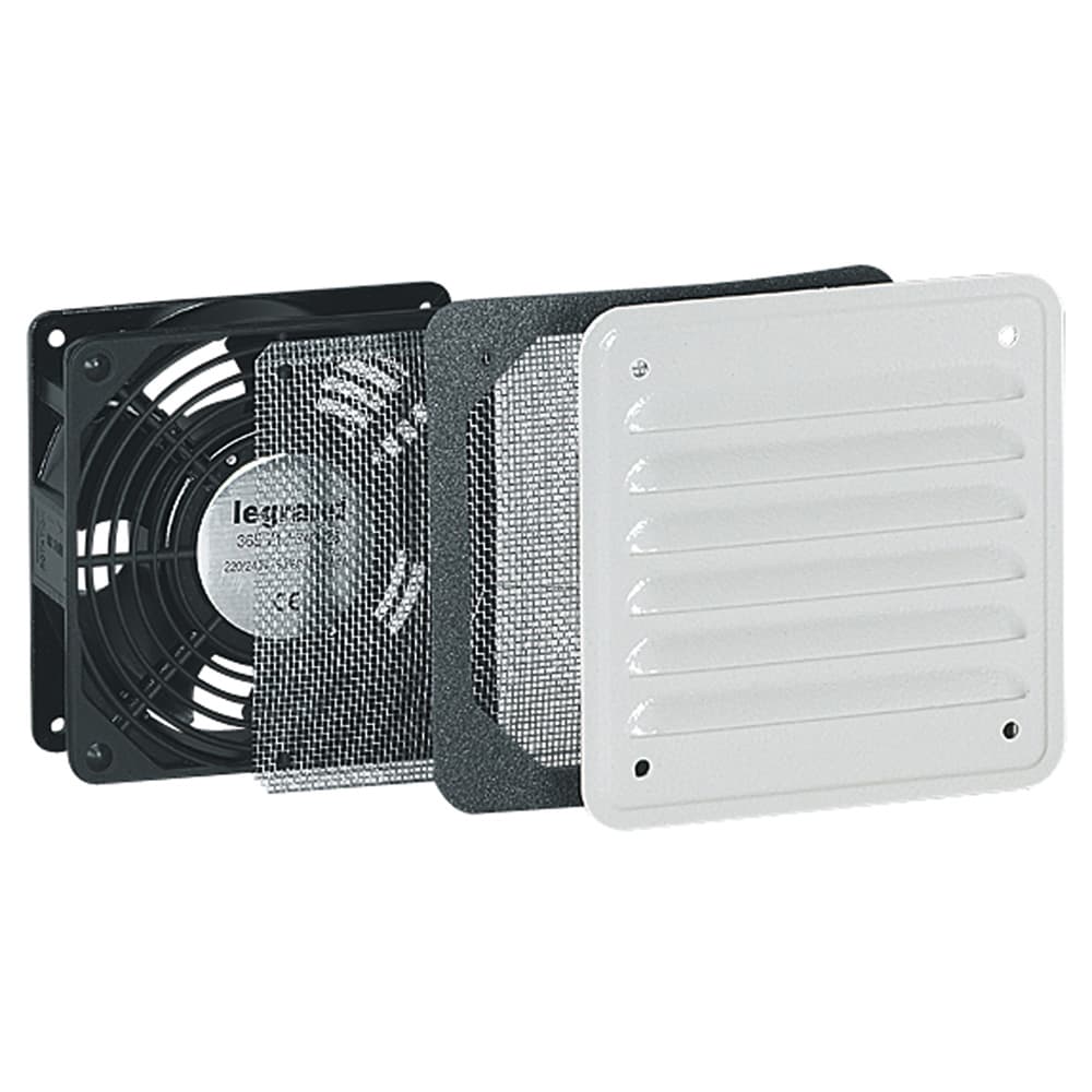 KIT DE VENTILACION 30/160m3/h IP32-RAL 7035 INC FILTROS Y REJILLAS 119X119mm 034817