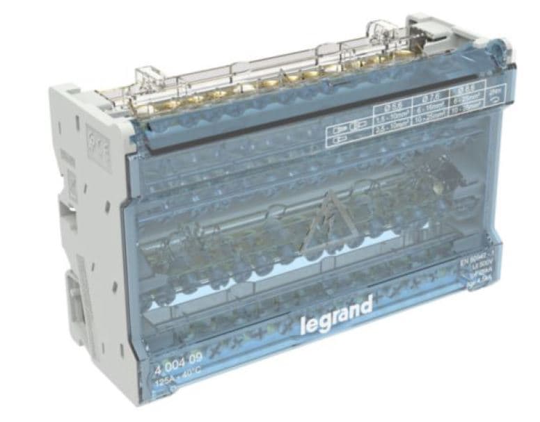 REPARTIDOR TETRAPOLAR 125A 26KA P/RIEL DIN 8 MOD 400409