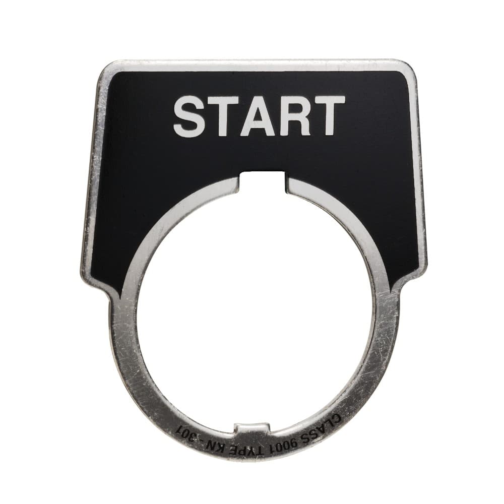 PLACA LEYENDA 45X50MM NEGRA START 9001KN301