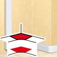 ANGULO INTERIOR BLANCO 150X65MM VARIABLE 85°/95° P/CANALETA DLP 010603