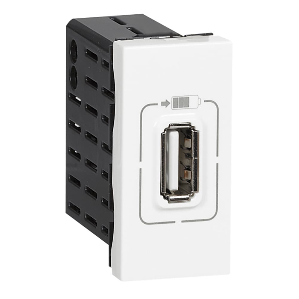 DADO TOMA CARGADOR USB BLANCO 1 MOD MOSAIC 077591